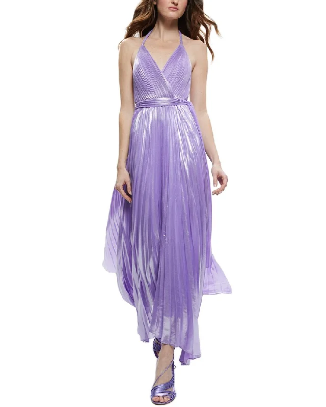 alice + olivia Arista Pleated Maxi Dress