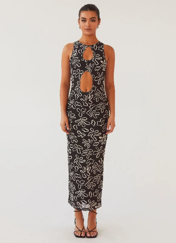Super Savings All Eyes On Me Maxi Dress - Petal Gloom
