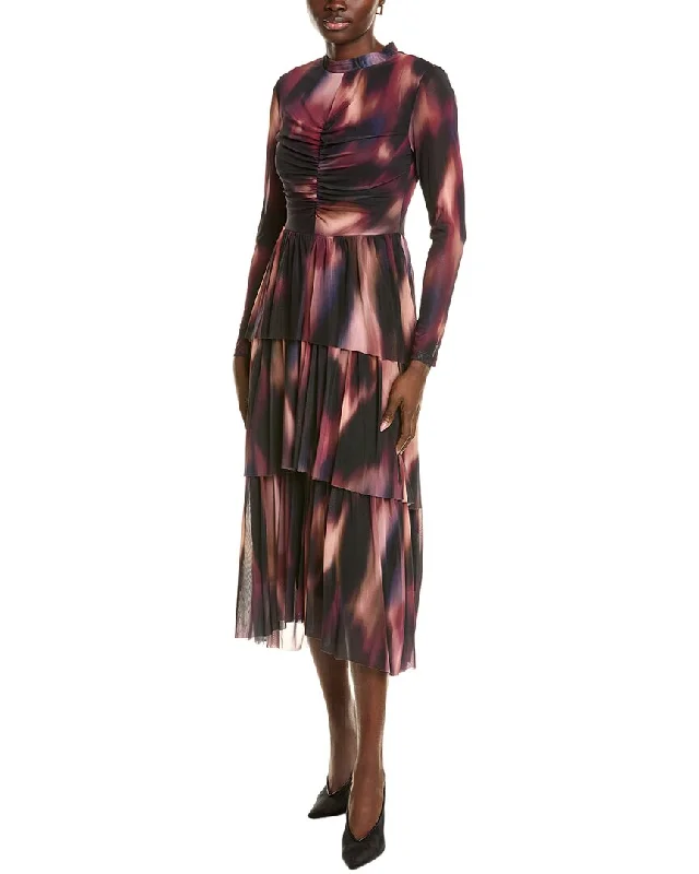 Weekend Steal of the Day Anne Klein Mock Neck Tiered Maxi Dress