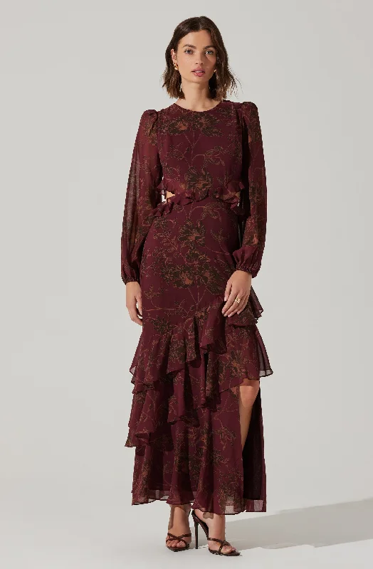 Shop More, Save More Biella Ruffle Floral Maxi Dress