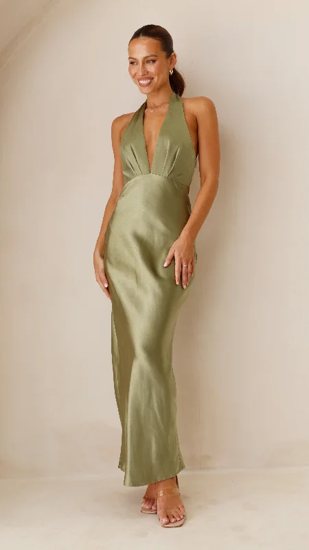 Shop & Save Today Chloe Maxi Dress - Olive