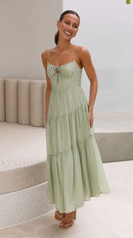Weekend Super Sale Frenzy Cove Maxi Dress - Sage