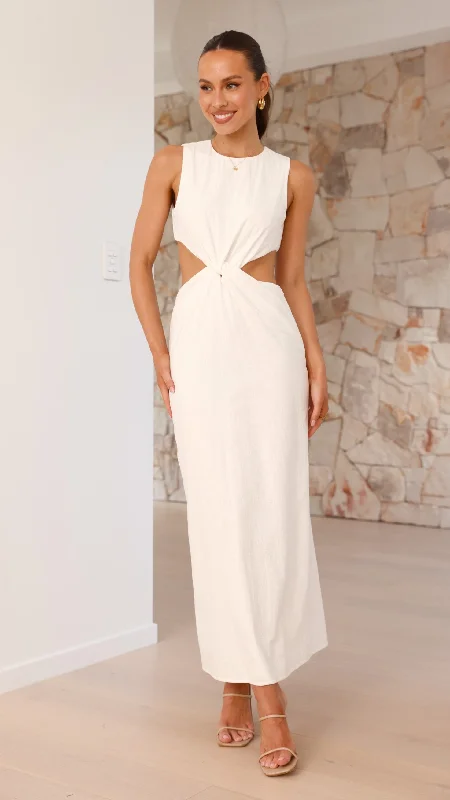 Weekend Deal Fest Damiana Maxi Dress - White