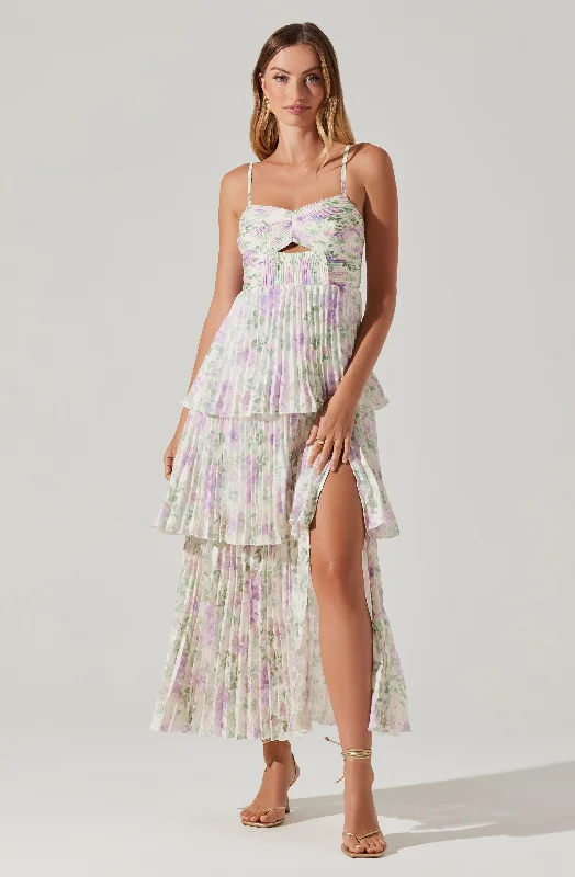 Weekend Hot Deals Emmi Front Cutout Tiered Dress