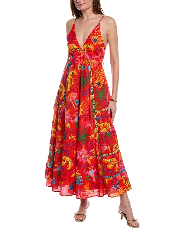 Weekend Price Slash FARM Rio Good Vibes Tie Back Maxi Dress
