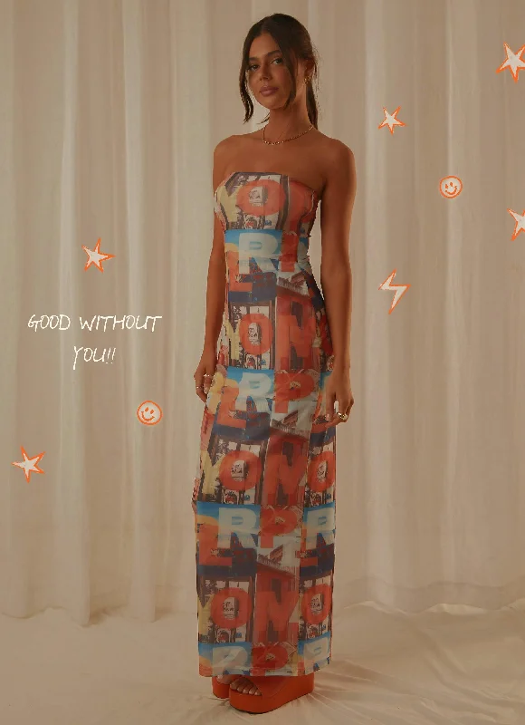 Flash Discounts Good Without You Maxi Dress - PM Film Graphic