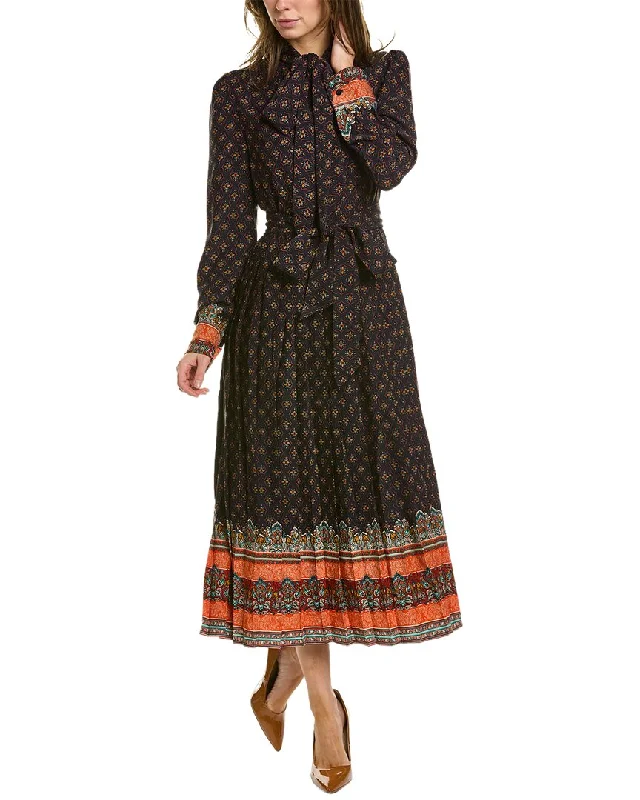 Weekend Deal Rush Gracia Tie Neck Dress