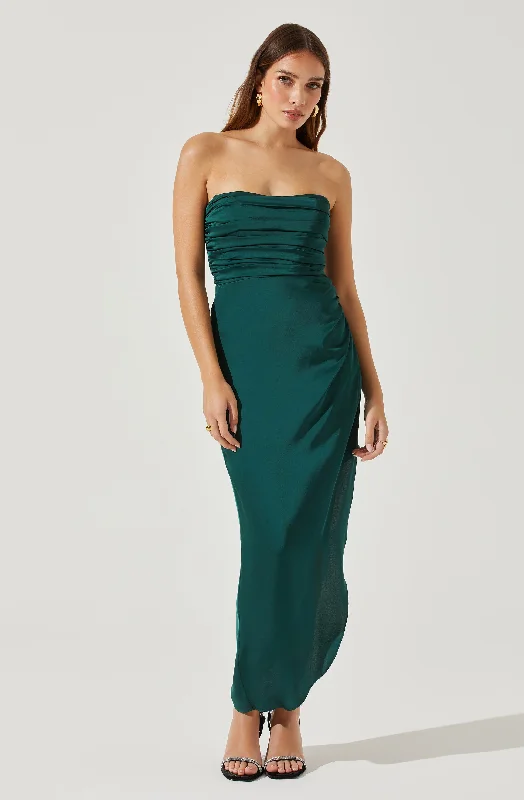 Weekend Shopping Deals Galore Hallie Strapless Maxi Dress