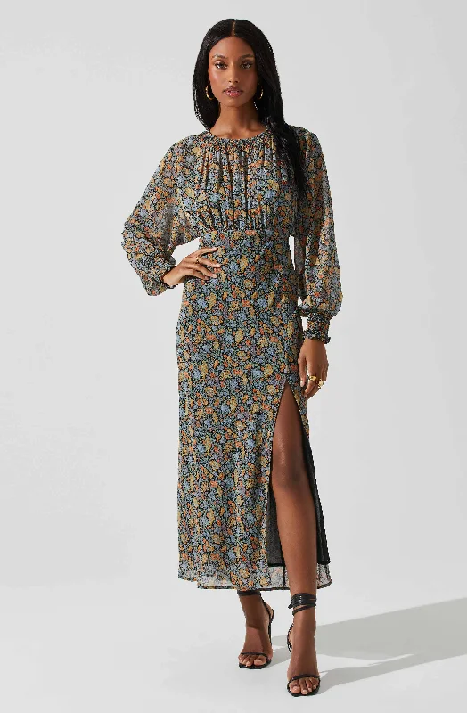 Super Low Prices Jenna Dolman Sleeve Floral Maxi Dress