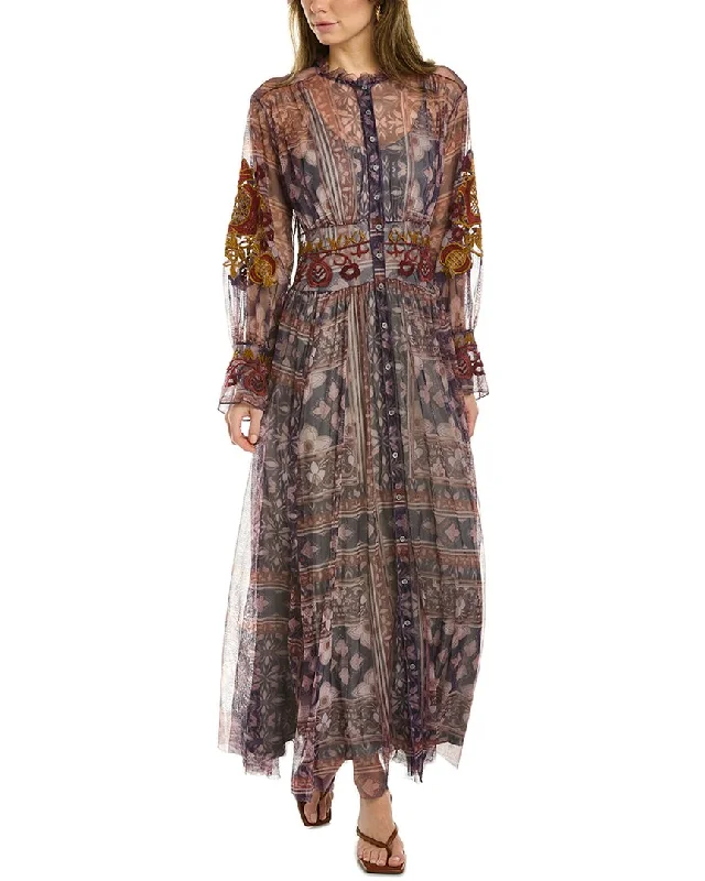 Limited Time Only Johnny Was Duana Mesh Maxi Dress