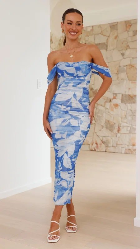 Limited-Time Flash Deal Kylie Maxi Dress - Blue Floral