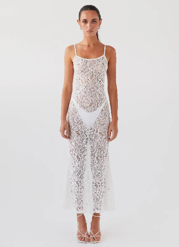 Limited-Time Discount Leona Lace Maxi Dress - Snow