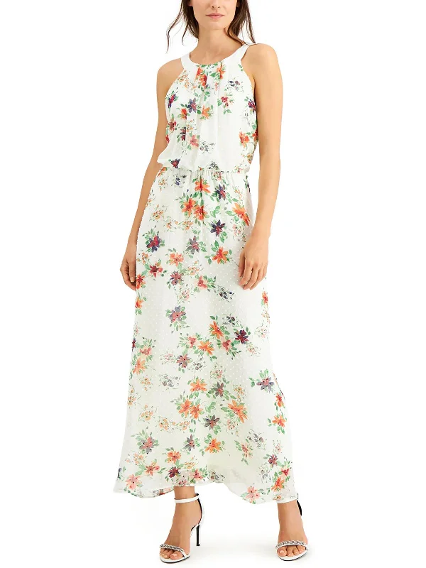 Hot Deals Petites Womens Chiffon Long Maxi Dress