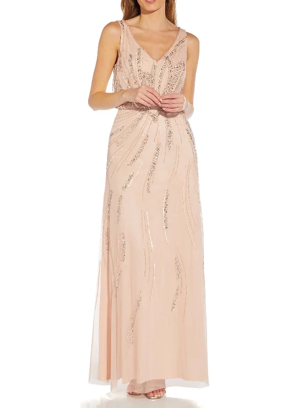 Get It Now Plus Womens Embellished Prom Evening Dress