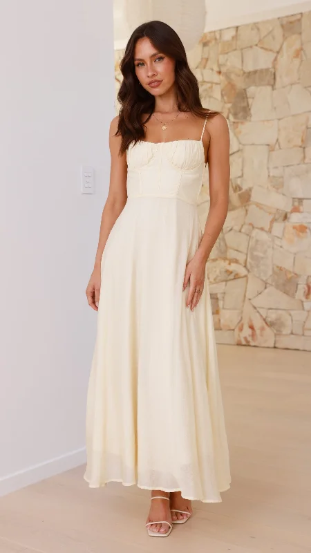 Weekend Hot Deals Rahima Maxi Dress - Yellow