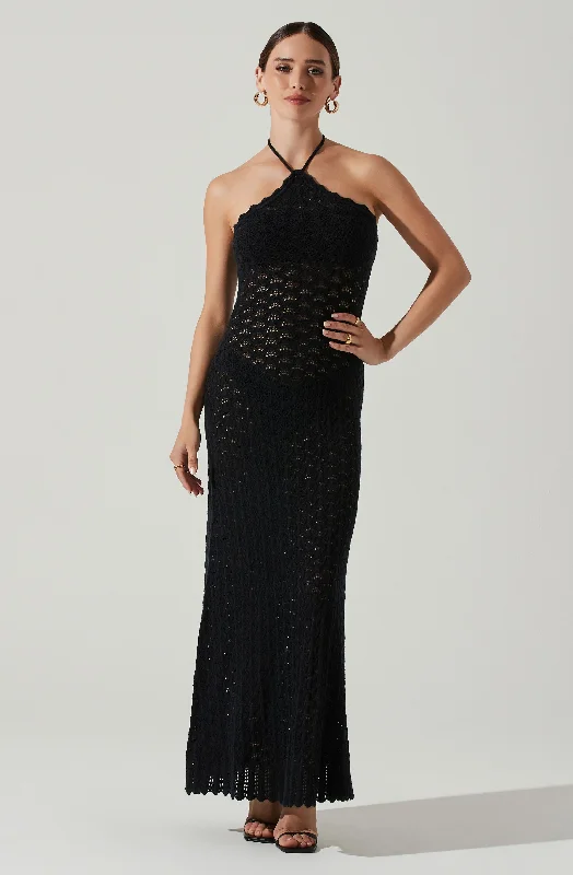 Shop Now, Save More Shira Knit Halter Maxi Dress