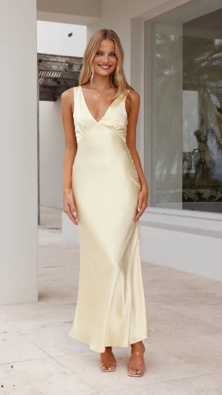 Weekend Specials Galore Sofia Maxi Dress - Yellow