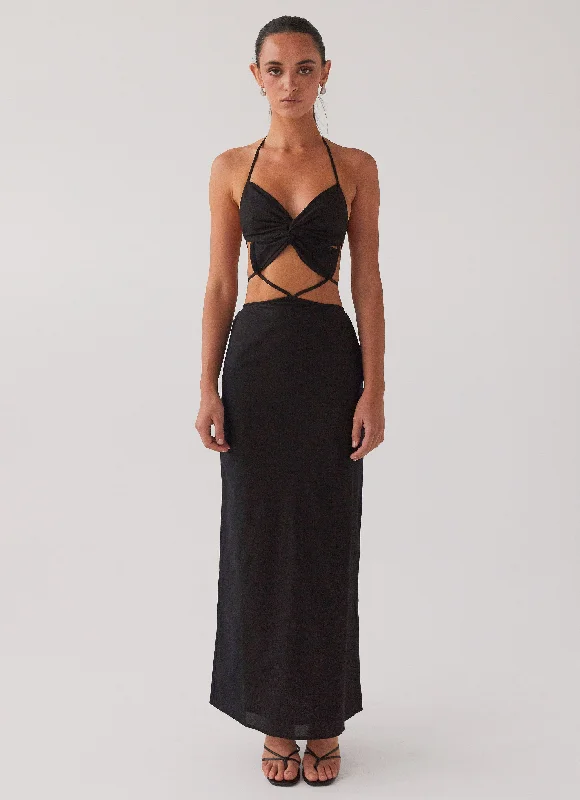 Big Sale Event Summers In Saint Tropez Maxi Dress - Black
