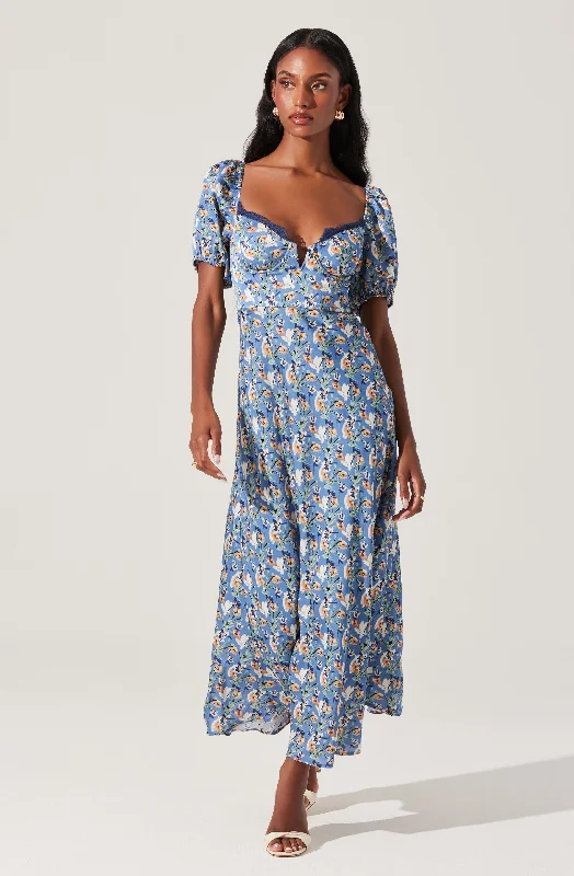 Weekend Bonanza Sylvie Floral Bustier Maxi Dress