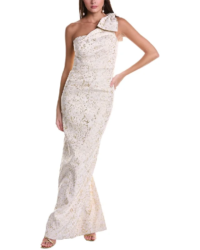 Sale Alert Teri Jon by Rickie Freeman One-Shoulder Gown