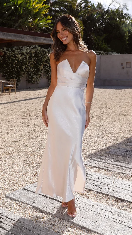Shop & Save Now Valerie Maxi Dress - Champagne