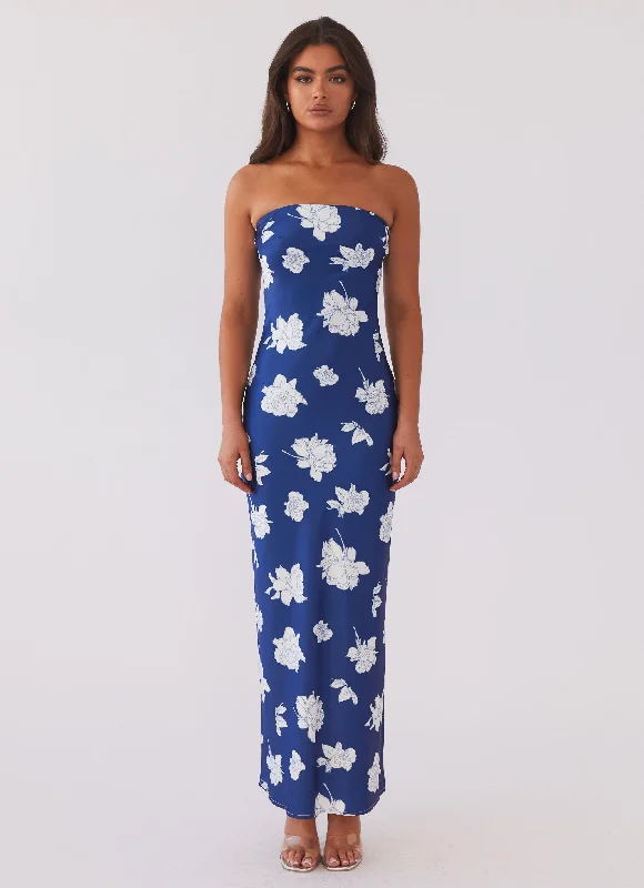 One-Day Sale What I Want Maxi Dress - Navy Flora