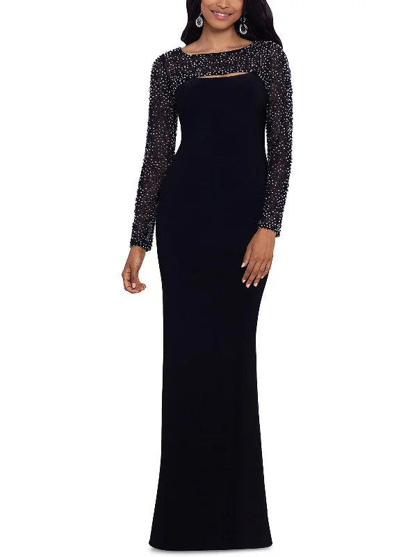 Crazy Price Cuts Womens Embellished Long Evening Dress