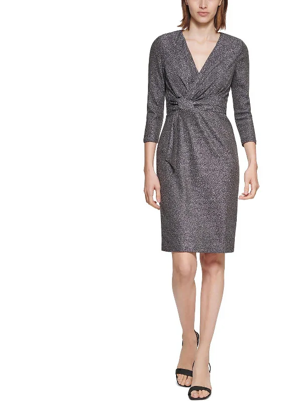 One-Stop Shop Sale Womens Glitter Knee Cocktail and Party Dress