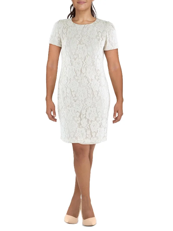Grab It Now Womens Lace Knee-Length Cocktail and Party Dress