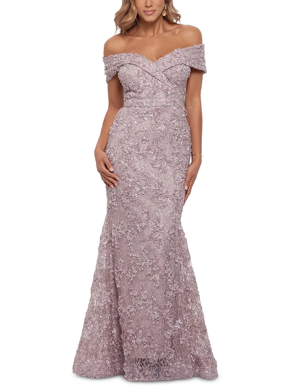 Shop & Save Big Womens Lace Sequined Evening Dress