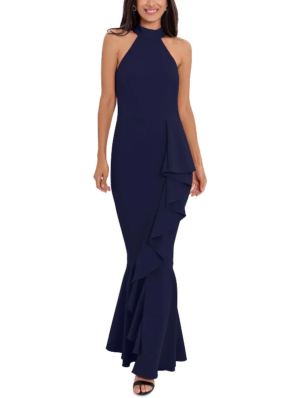 Weekend Only Sale Womens Mock-Neck Maxi Evening Dress