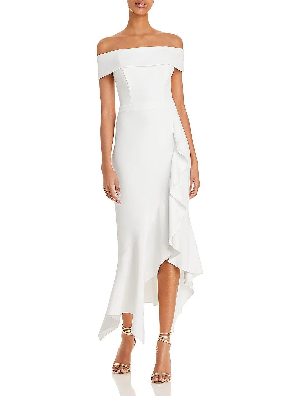 Massive Sale Event Womens Scuba Hi-Low Fit & Flare Dress