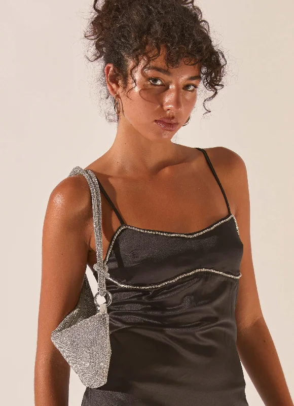 Shop & Save Today Worst Behaviour Diamante Maxi Dress - Onyx