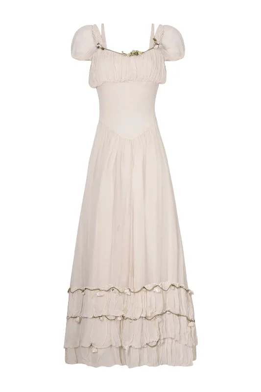 Get It Now 1940's Wedding Gown with Rosettes