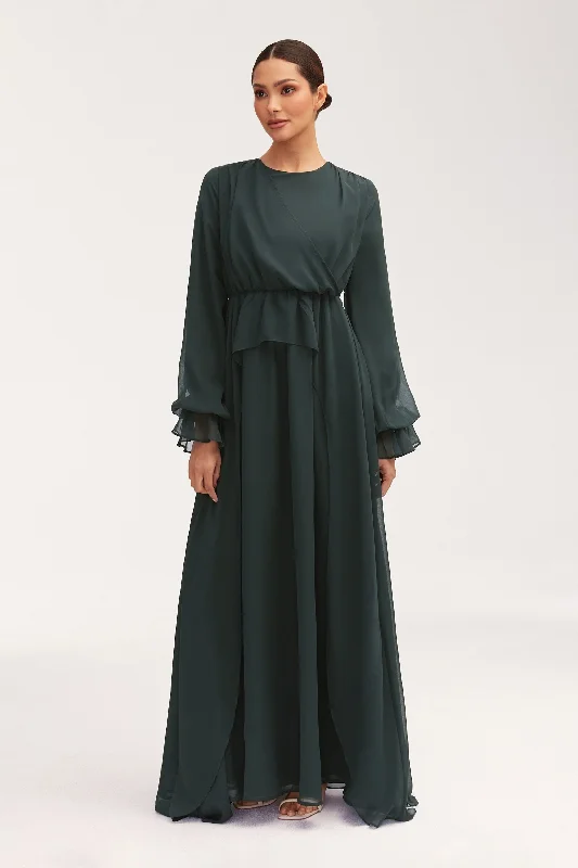 Weekend Mega Deals Aara Chiffon Maxi Dress -  Emerald