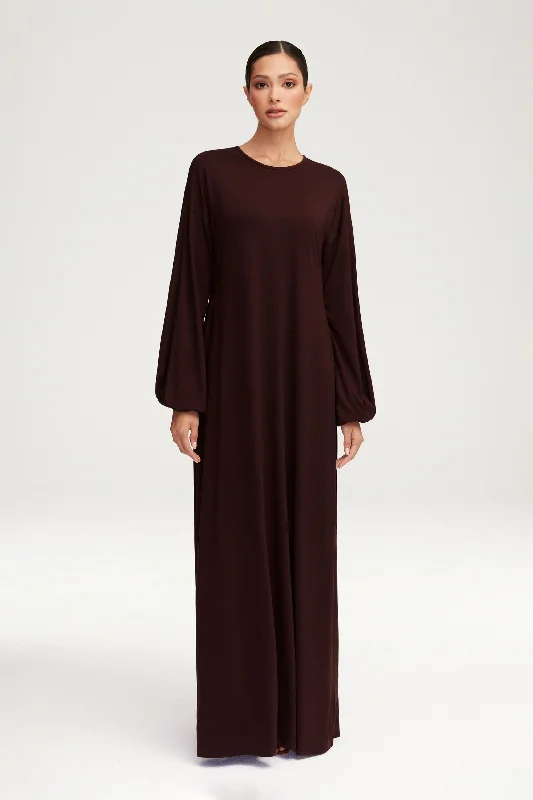 Weekend Super Sale Afiyah Jersey Maxi Dress - Espresso