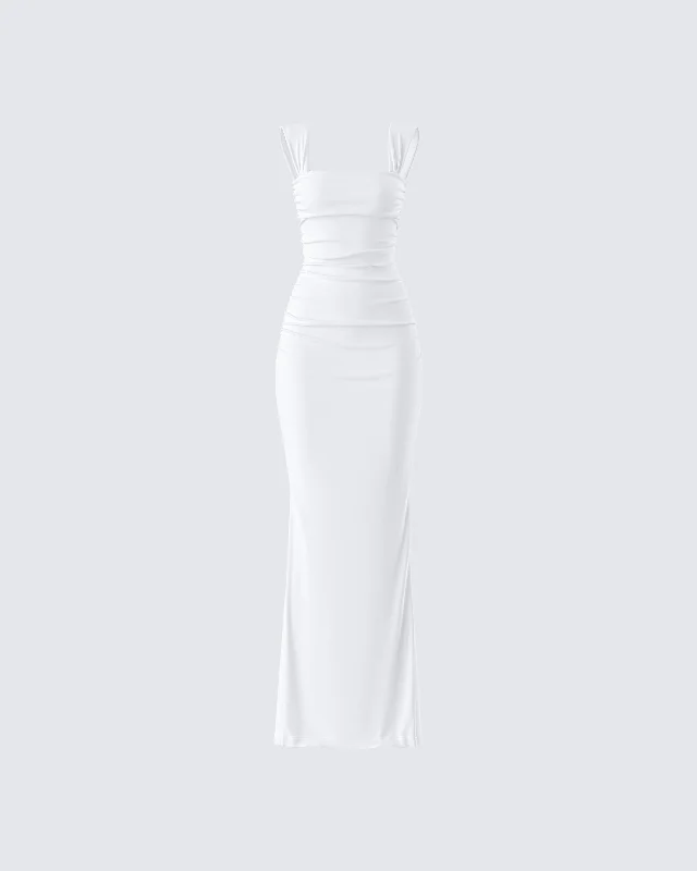 Alexandra White Jersey Maxi Dress