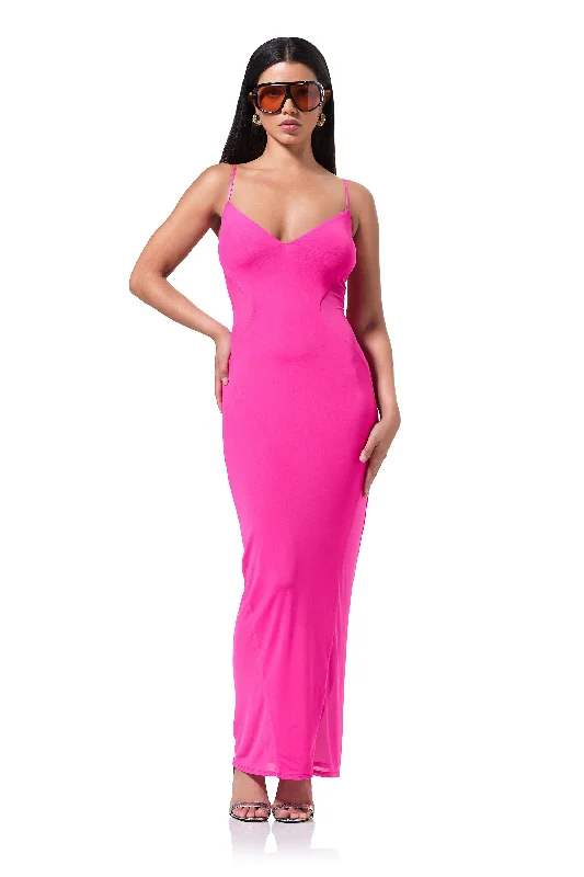 Alyson Midi Dress - Glow Pink