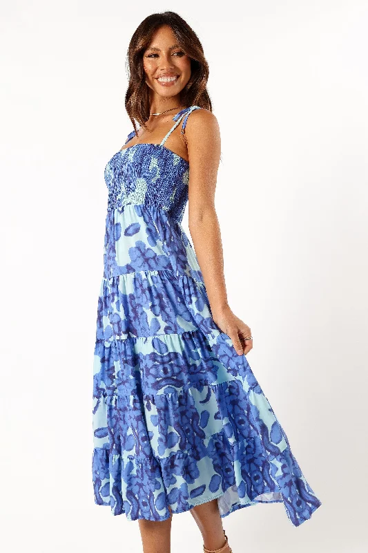 Weekend Discount Fest Amarie Midi Dress - Blue