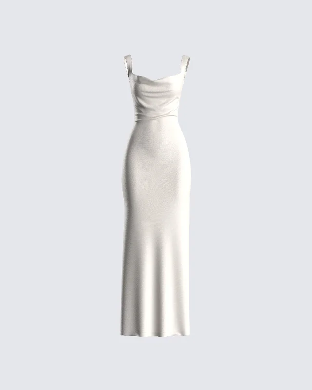 Weekend Special Bargains Asha Ivory Backless Maxi Dress