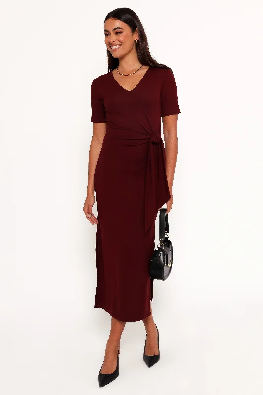 Today’s Flash Sale Asha Midi Dress - Wine
