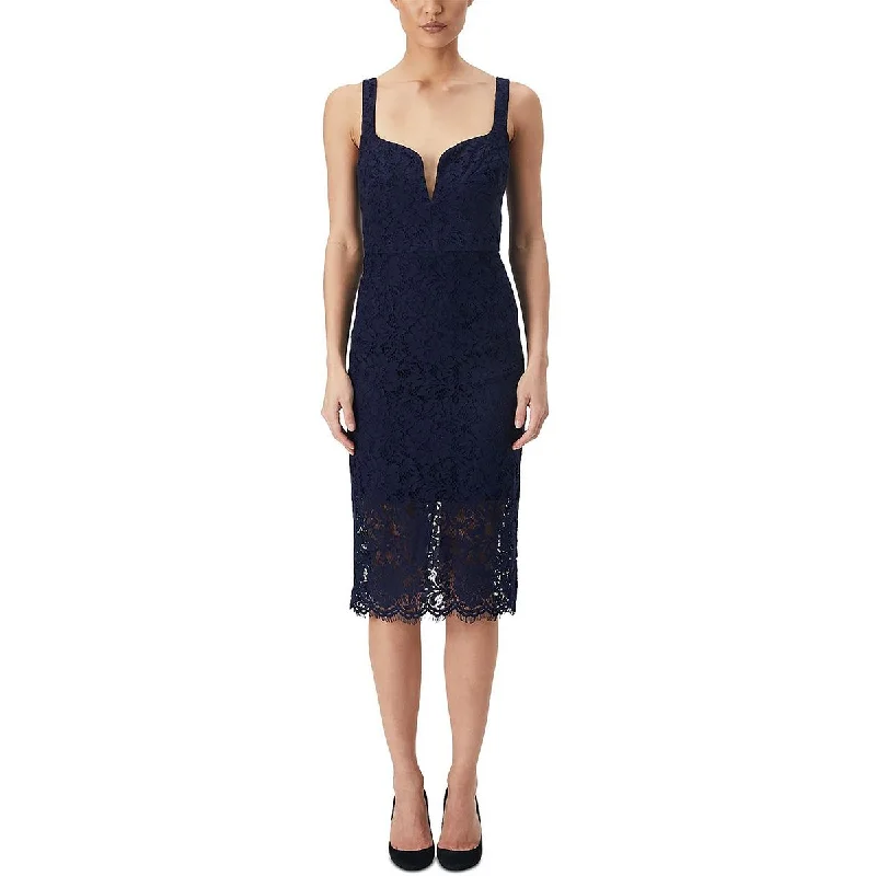 Weekend Special Bargains Bardot Womens Lace Plunge Midi Dress