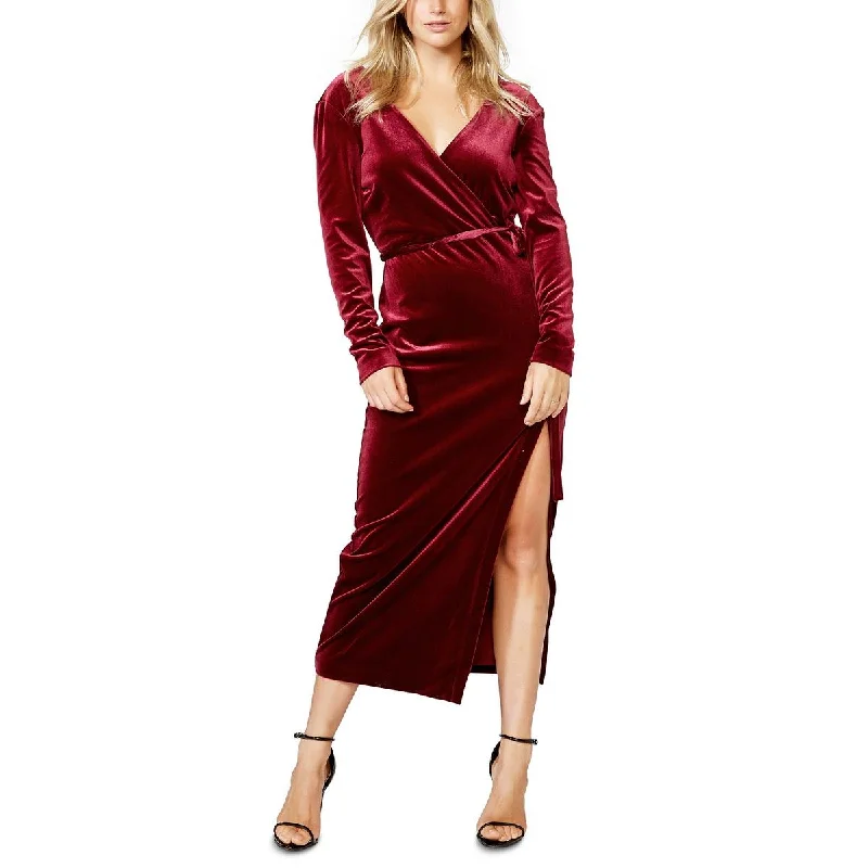 Weekend Top Offers Bardot Womens Morgan Velvet Midi Cocktail and Party Dress