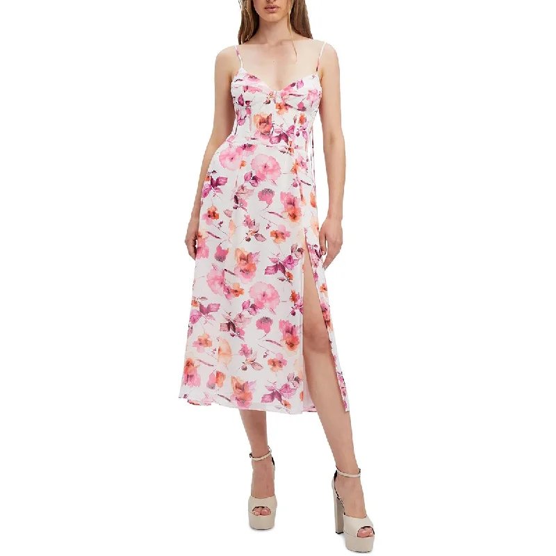 Weekend Hot Offers Bardot Womens Zeta Chiffon Mid-Calf Midi Dress