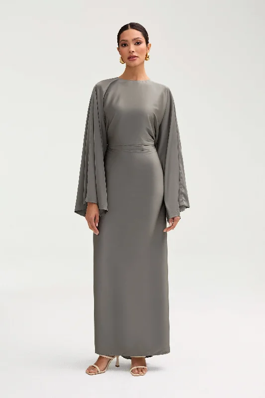 Weekend Flash Deals Batool Satin Maxi Dress - Sage