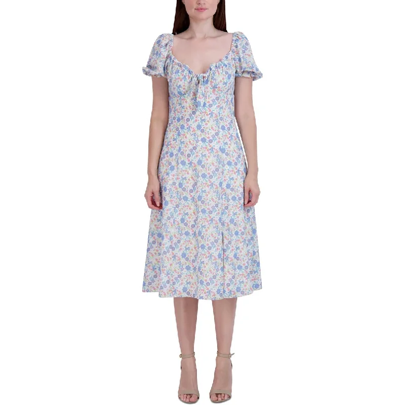 Weekend Markdowns Galore BCBGeneration Womens Party Midi Fit & Flare Dress