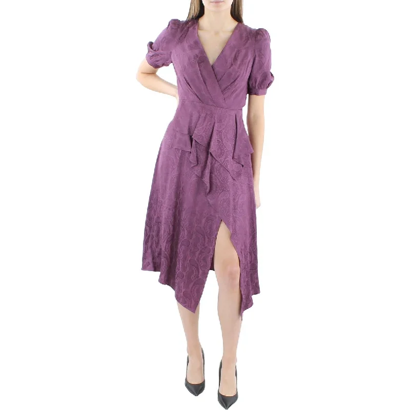 Exclusive Deals BCBGMAXAZRIA Womens Jacquard Midi Cocktail And Party Dress