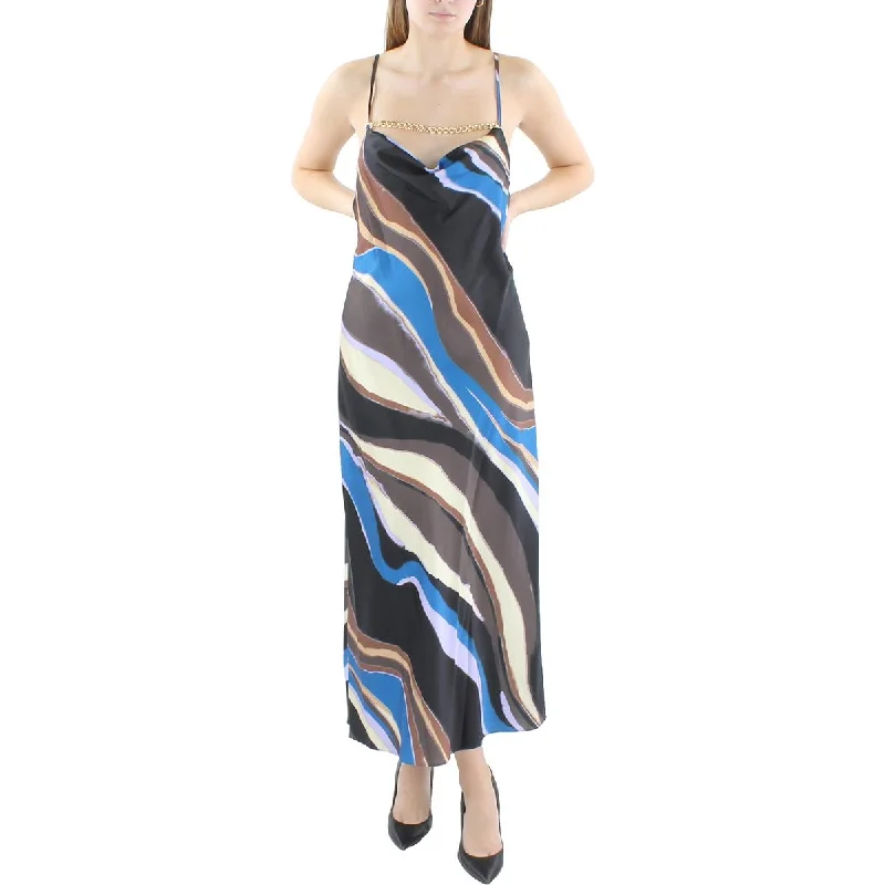 Offer of the Day BCBGMAXAZRIA Womens Printed Halter Midi Dress