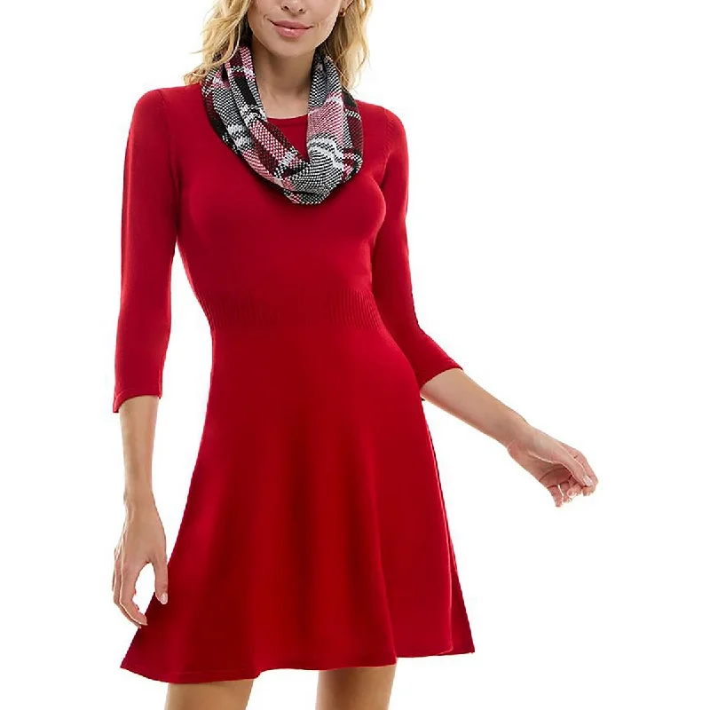 Weekend Top Offers BCX Womens Juniors Knit Plaid Sweaterdress