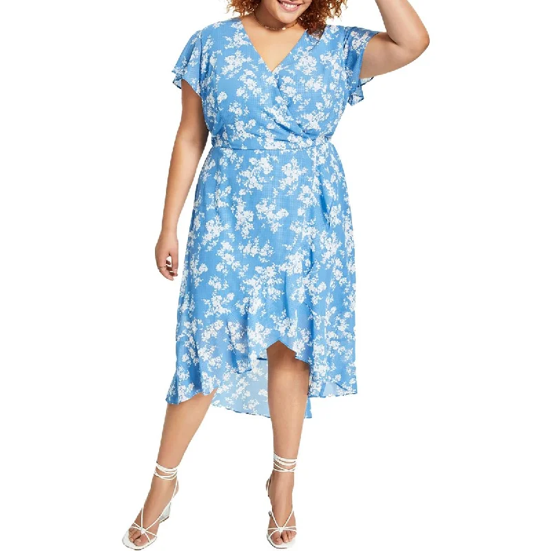 Time-Sensitive Offer BCX Womens Plus Cocktail Midi Fit & Flare Dress